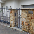 Stone fence from sandstone